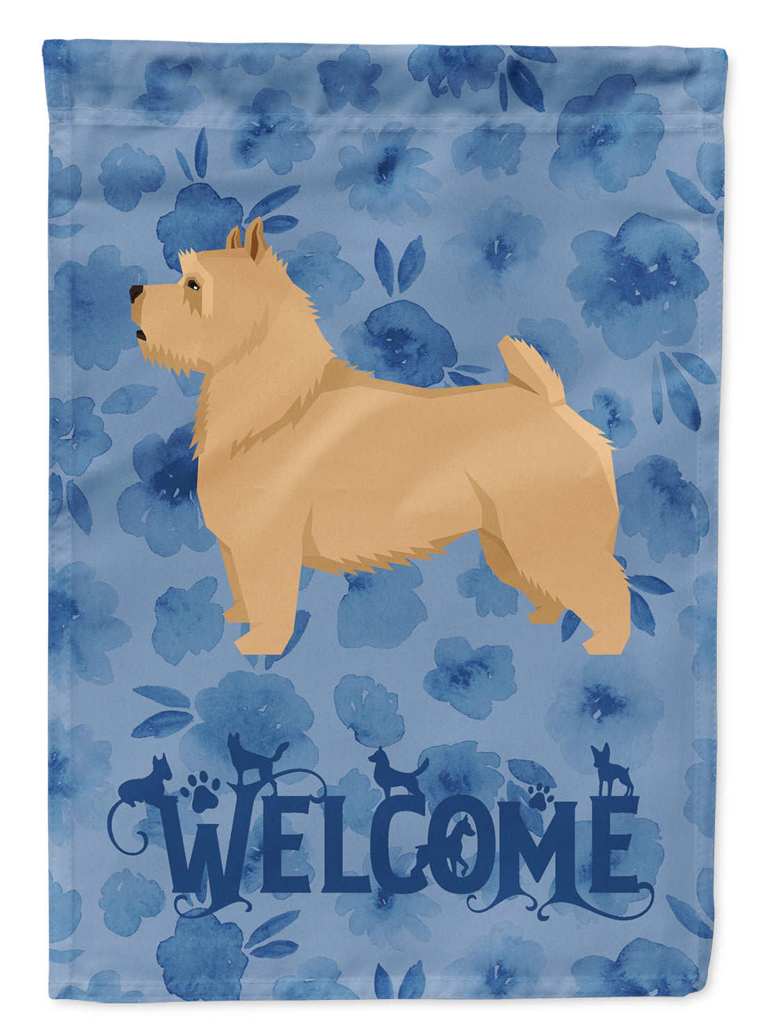 Norwich Terrier Welcome Flag Canvas House Size CK6255CHF