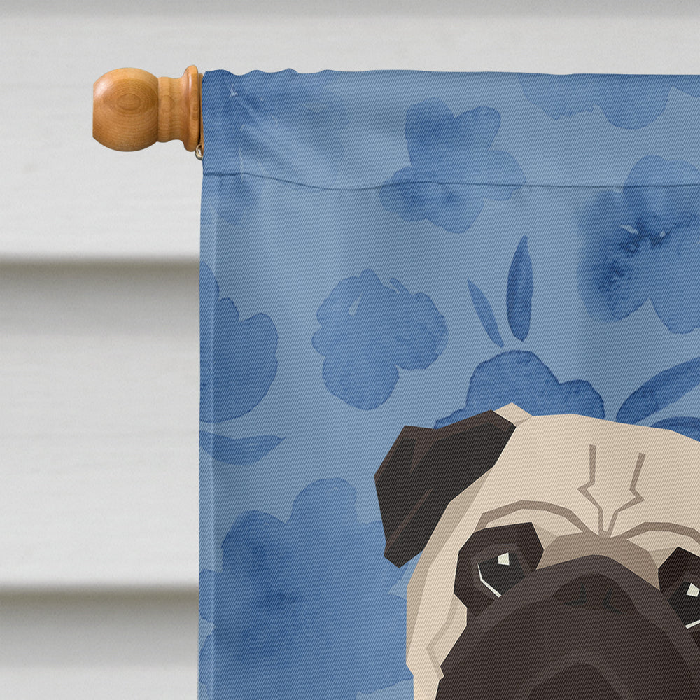 Pug Welcome Flag Canvas House Size CK6261CHF