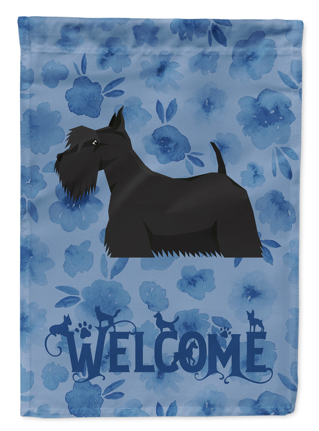 Scottish Terrier Welcome Flag Canvas House Size CK6264CHF  the-store.com.