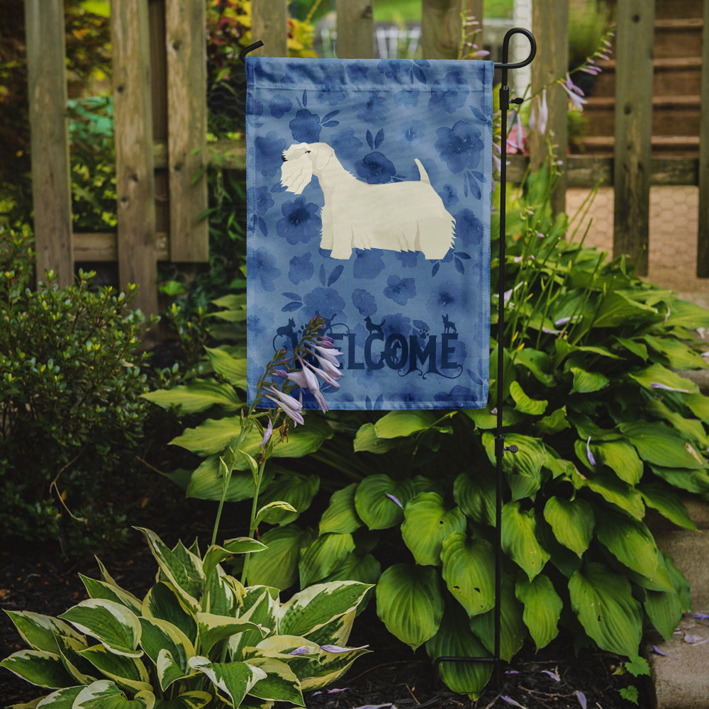 Caroline's Treasures Sealyham Terrier Welcome Garden Flag – Decorative Outdoor Yard Flag CK6265GF