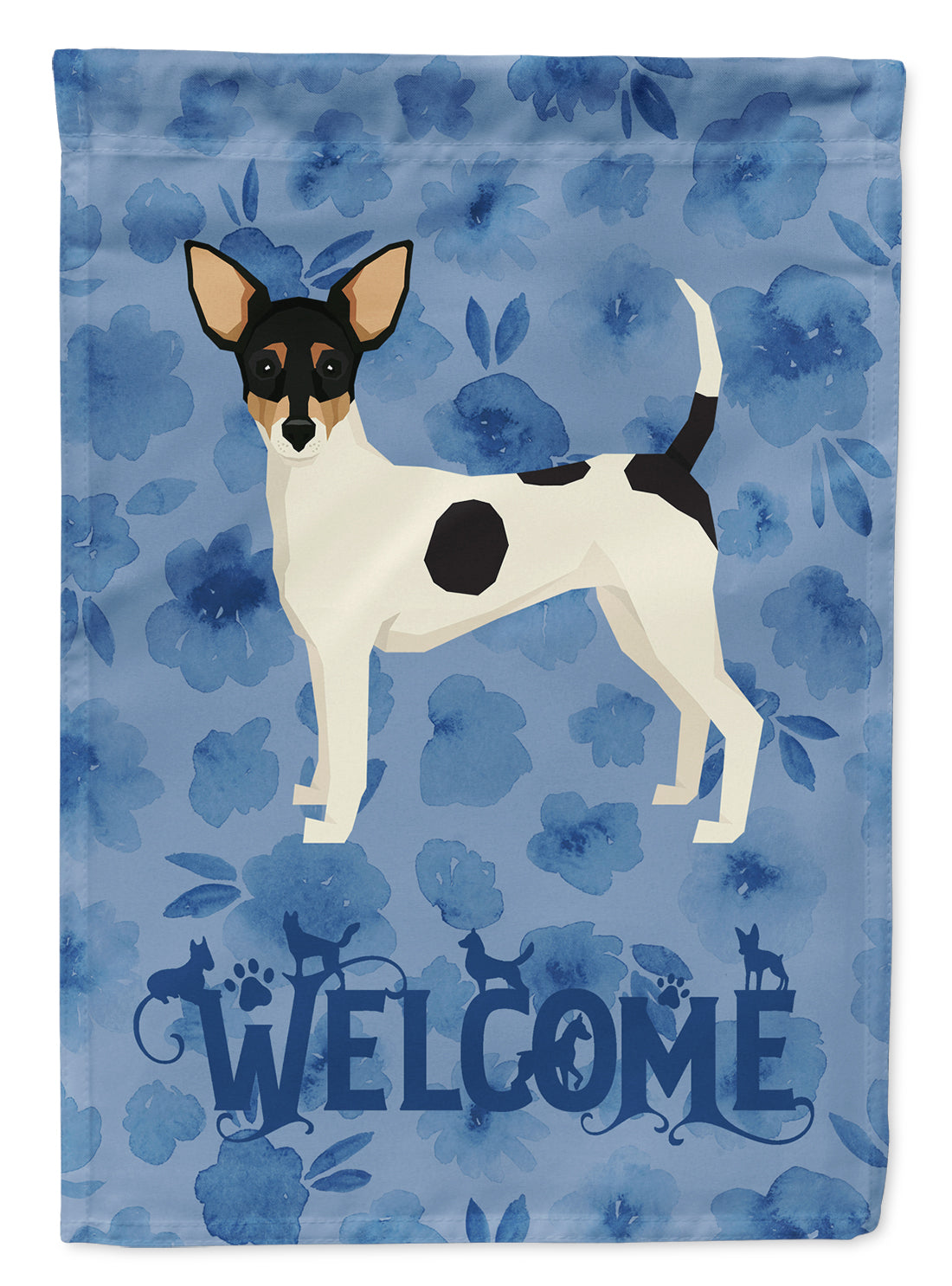 Toy Fox Terrier Welcome Flag Canvas House Size CK6271CHF