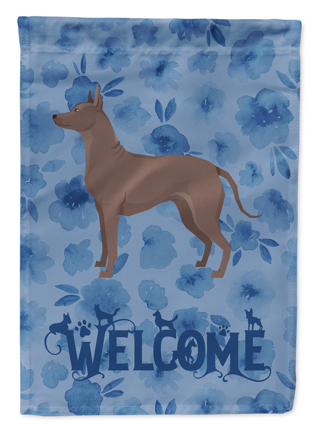 Mexican Hairless Dog Xolo Welcome Flag Canvas House Size CK6274CHF