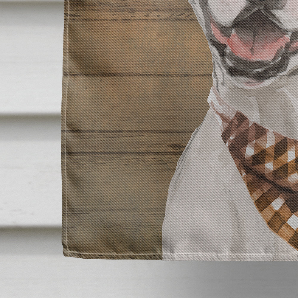 White Staffordshire Bull Terrier Country Dog Flag Canvas House Size CK6277CHF