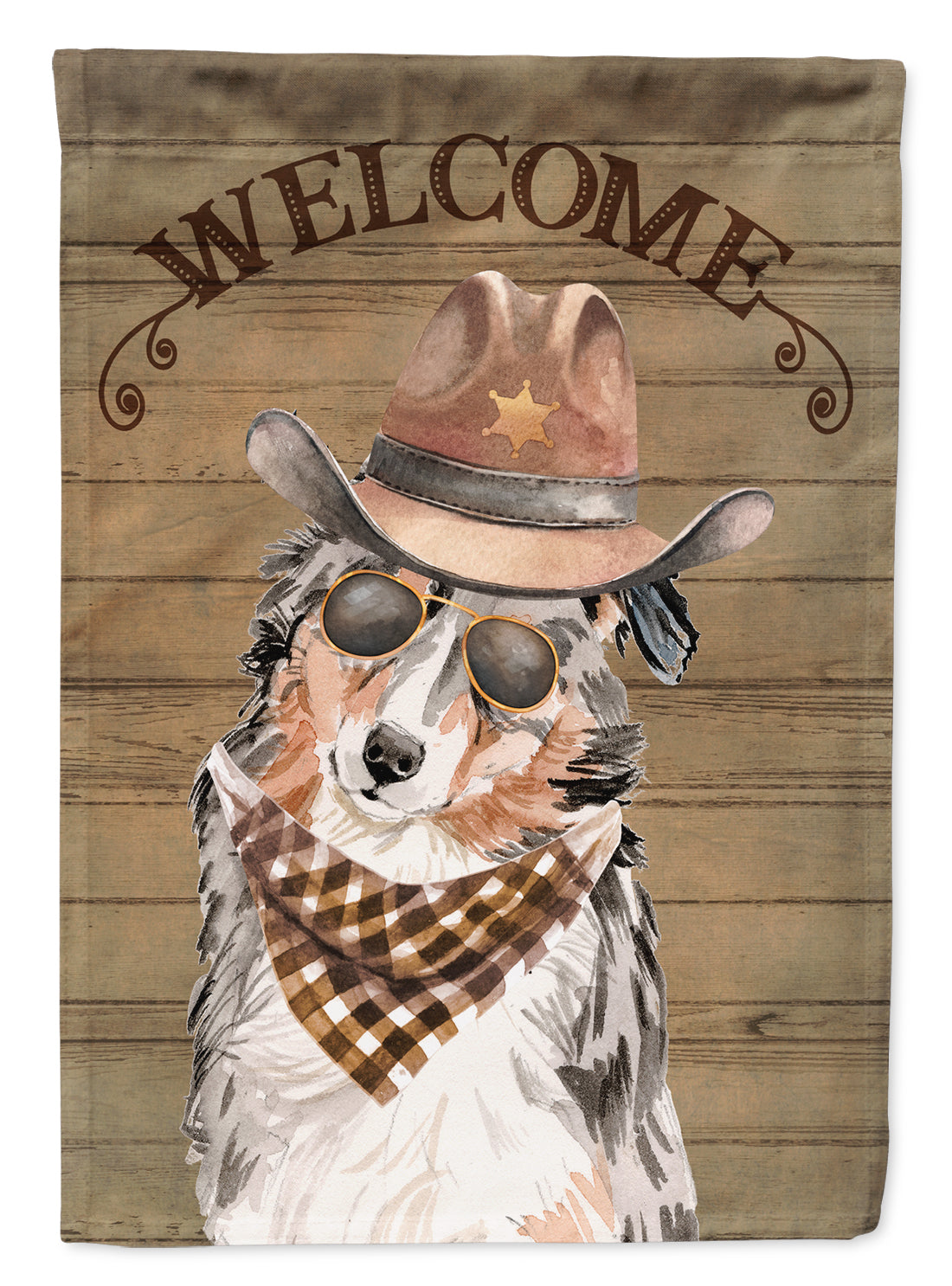 Australian Shepherd Country Dog Flag Canvas House Size CK6278CHF  the-store.com.