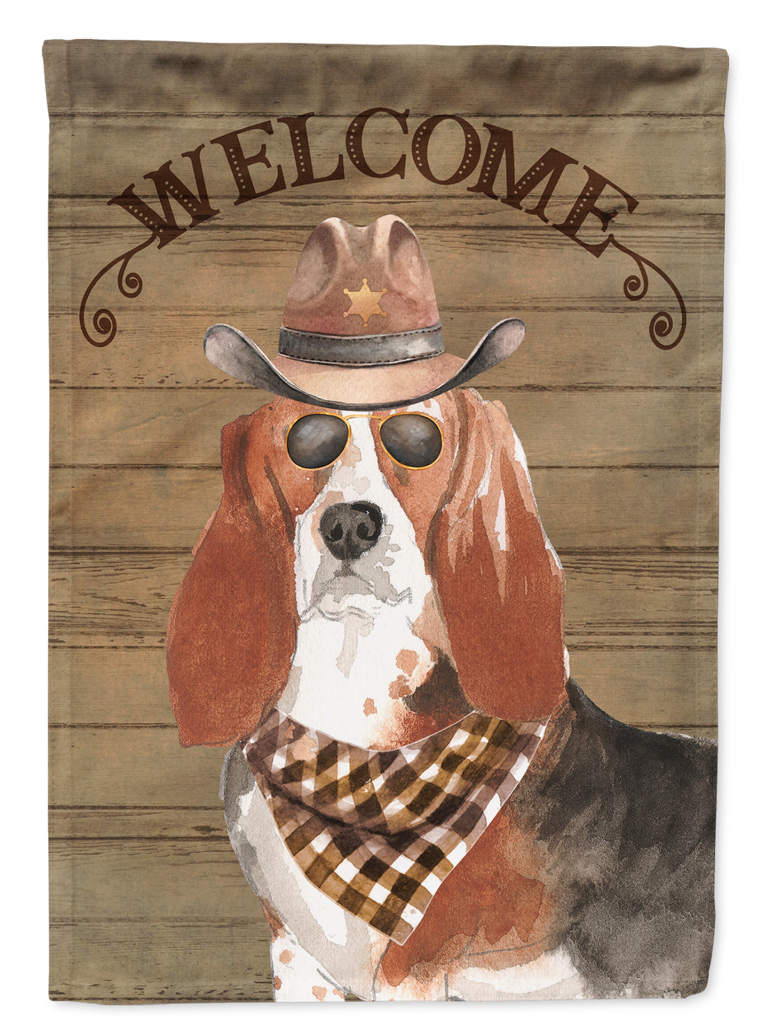 Basset Hound #2 Country Dog Flag Canvas House Size CK6281CHF