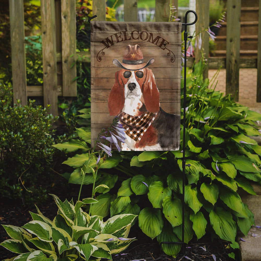 Basset Hound #2 Country Dog Flag Garden Size CK6281GF  the-store.com.