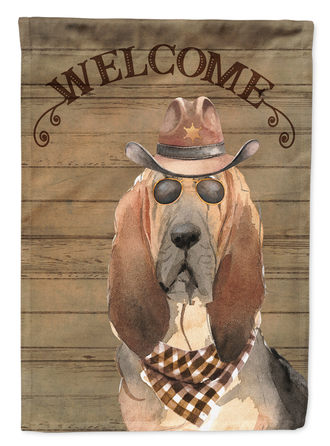 Bloodhound Country Dog Flag Canvas House Size CK6290CHF
