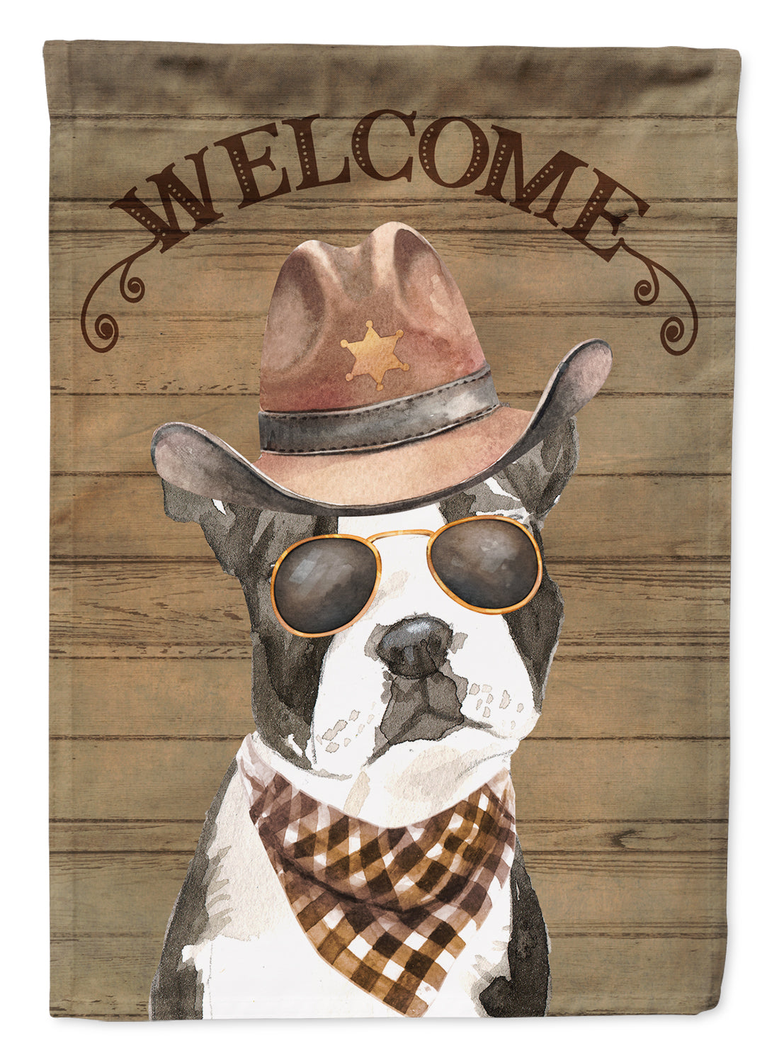 Boston Terrier Country Dog Flag Canvas House Size CK6291CHF