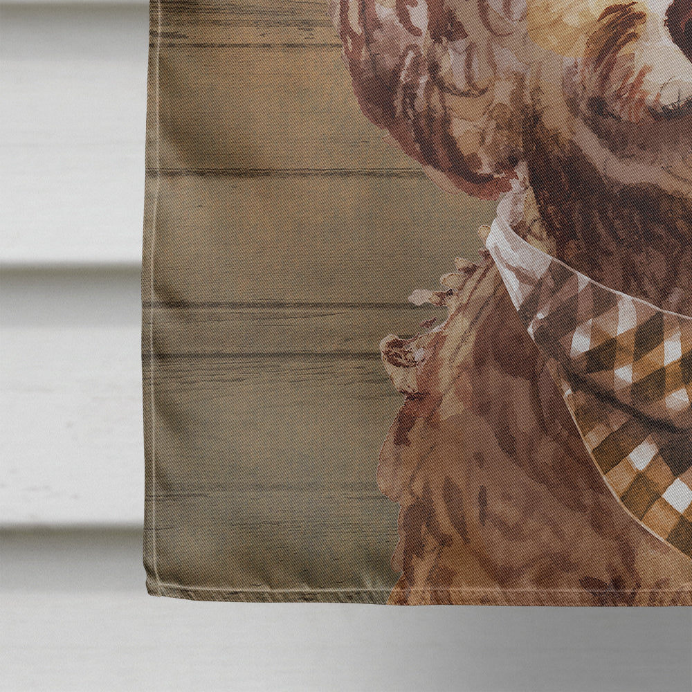 Brown Cockapoo Country Dog Flag Canvas House Size CK6295CHF  the-store.com.