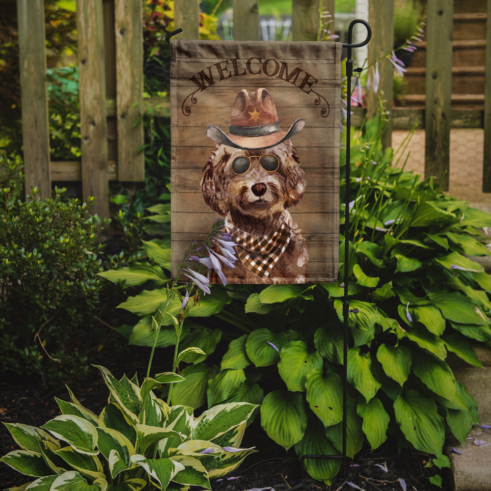 Brown Cockapoo Country Dog Flag Garden Size CK6295GF  the-store.com.