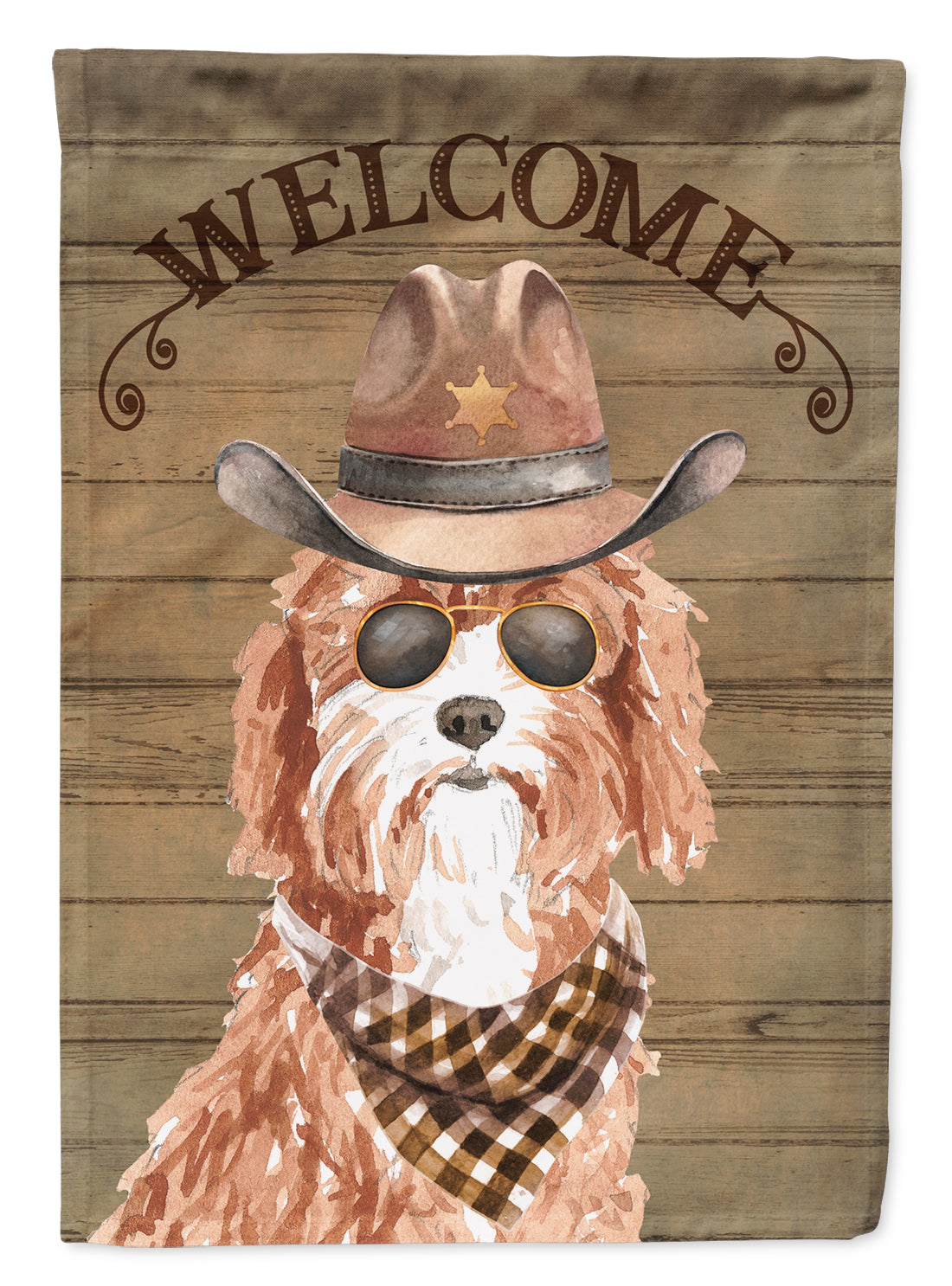 Cavapoo Country Dog Flag Canvas House Size CK6303CHF  the-store.com.