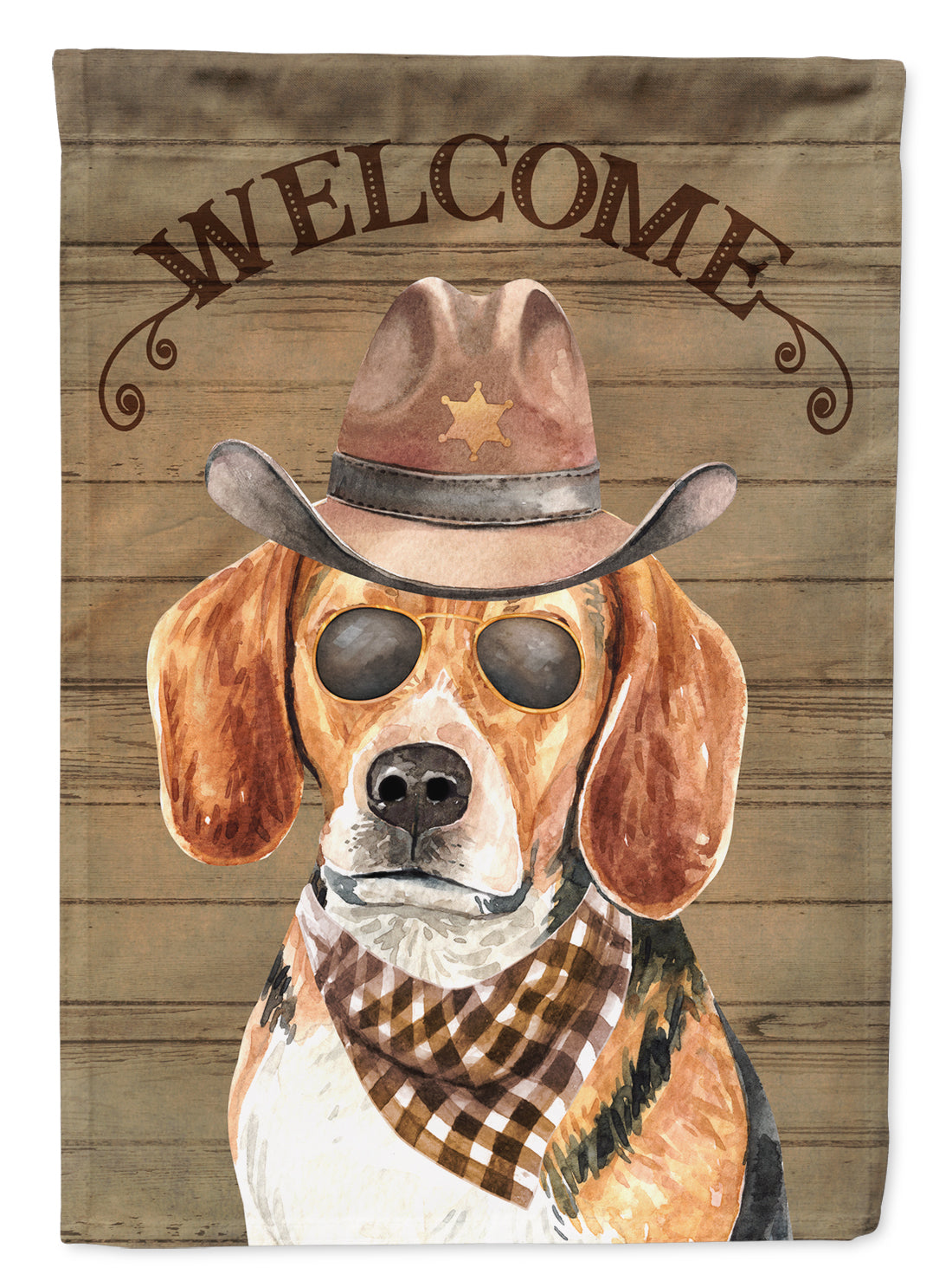 Beagle #3 Country Dog Flag Canvas House Size CK6318CHF  the-store.com.