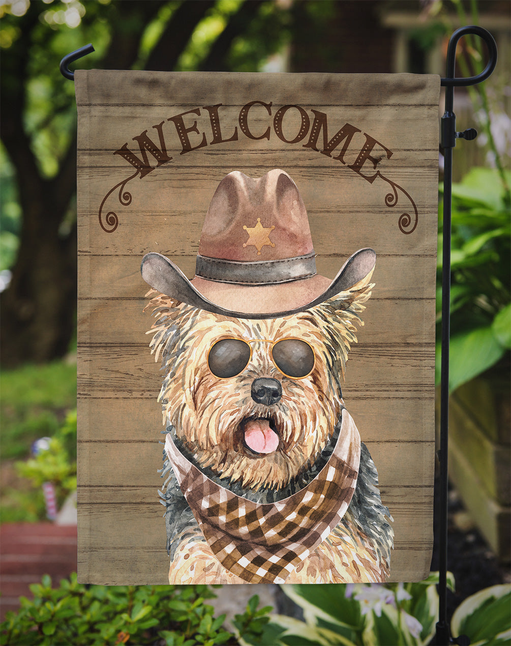Yorkshire Terrier Country Dog Flag Garden Size CK6327GF  the-store.com.