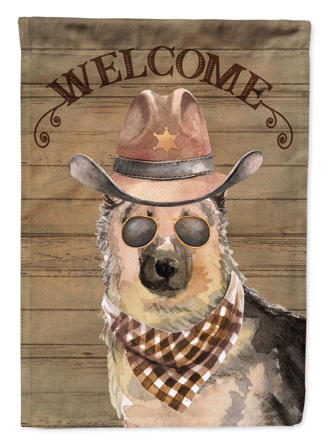 German Shepherd #2 Country Dog Flag Canvas House Size CK6331CHF  the-store.com.