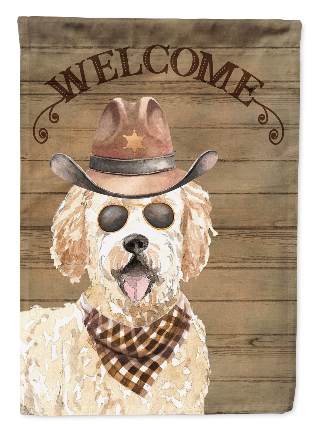 Goldendoodle Country Dog Flag Canvas House Size CK6332CHF
