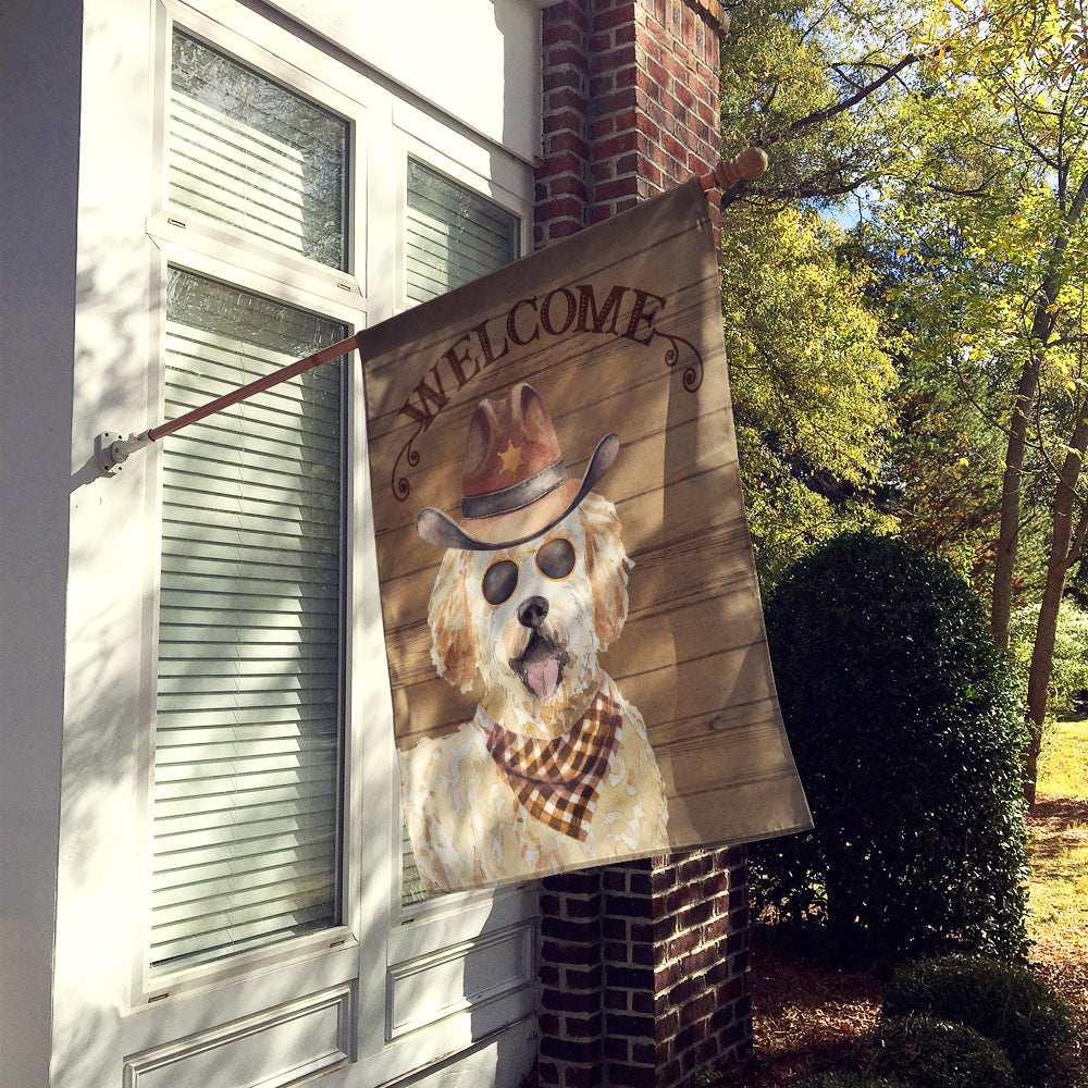 Goldendoodle Country Dog Flag Canvas House Size CK6332CHF  the-store.com.