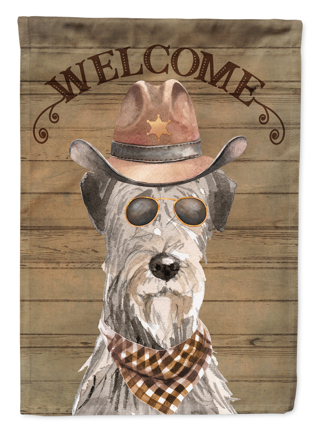 Irish Wolfhound Country Dog Flag Canvas House Size CK6335CHF  the-store.com.
