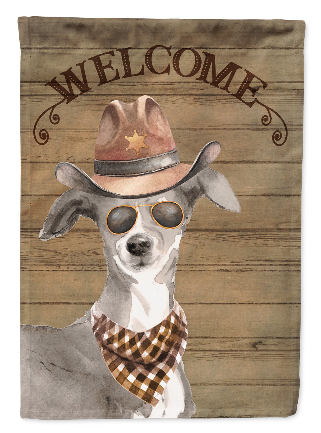 Italian Greyhound Country Dog Flag Canvas House Size CK6336CHF  the-store.com.