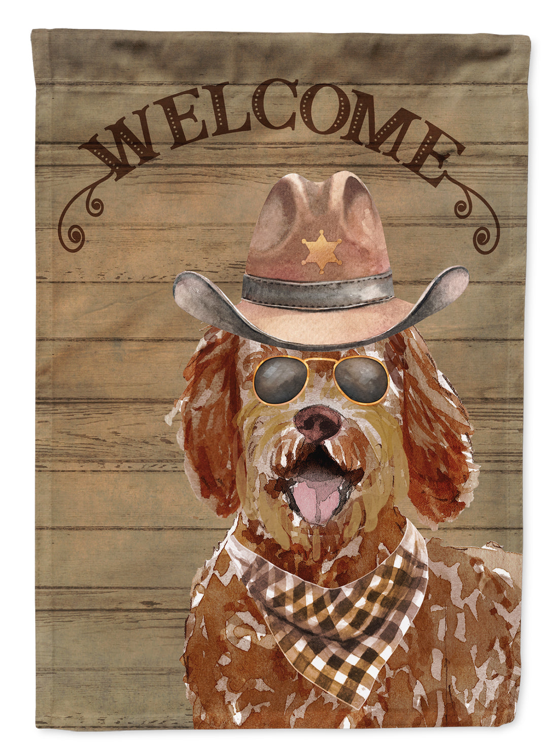 Labradoodle Country Dog Flag Canvas House Size CK6338CHF  the-store.com.