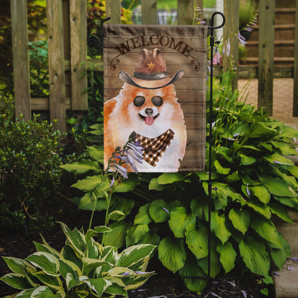 Pomeranian Spitz Country Dog Flag Garden Size CK6348GF
