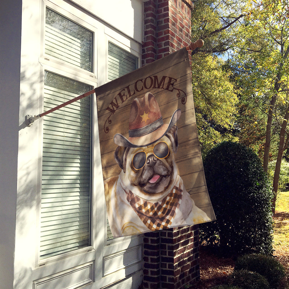 Pug Country Dog Flag Canvas House Size CK6351CHF