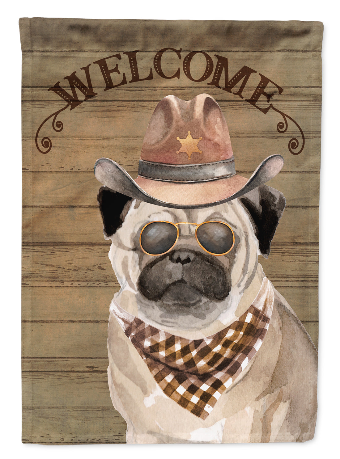 Pug #2 Country Dog Flag Canvas House Size CK6352CHF  the-store.com.