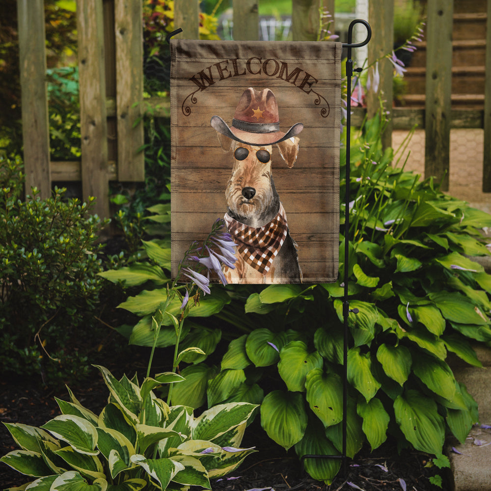 Welsh Terrier Country Dog Flag Garden Size CK6373GF  the-store.com.