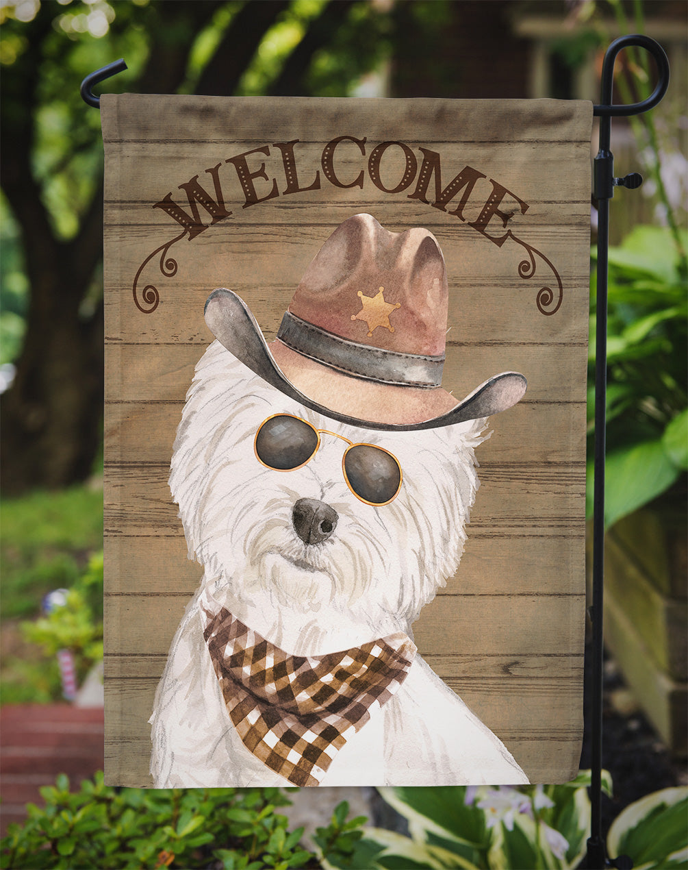 West Highland White Terrier Country Dog Flag Garden Size CK6375GF  the-store.com.