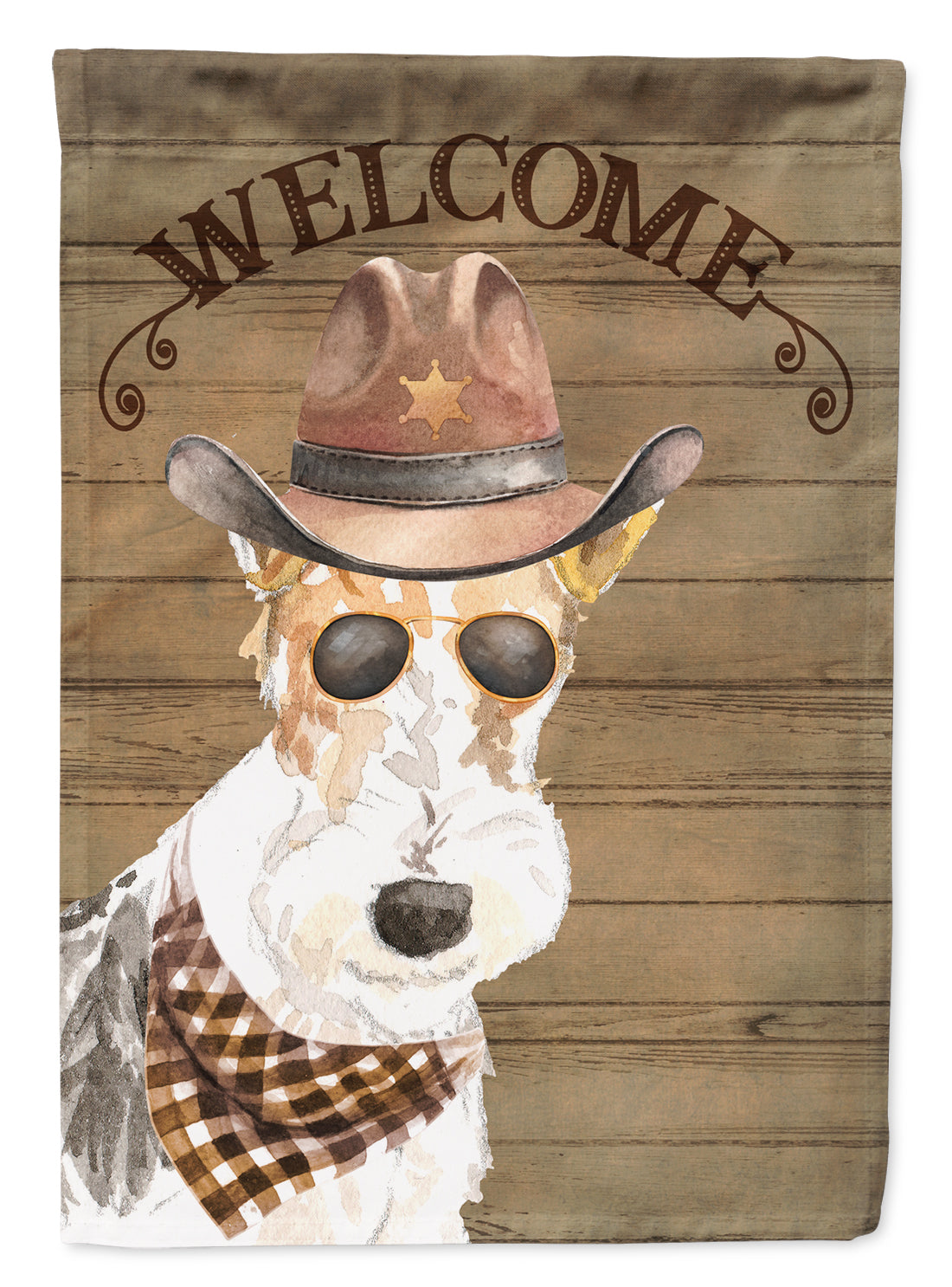 Fox Terrier Country Dog Flag Canvas House Size CK6378CHF  the-store.com.