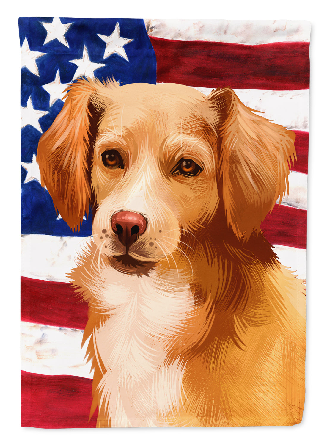 Alopekis Dog American Flag Flag Garden Size CK6391GF  the-store.com.