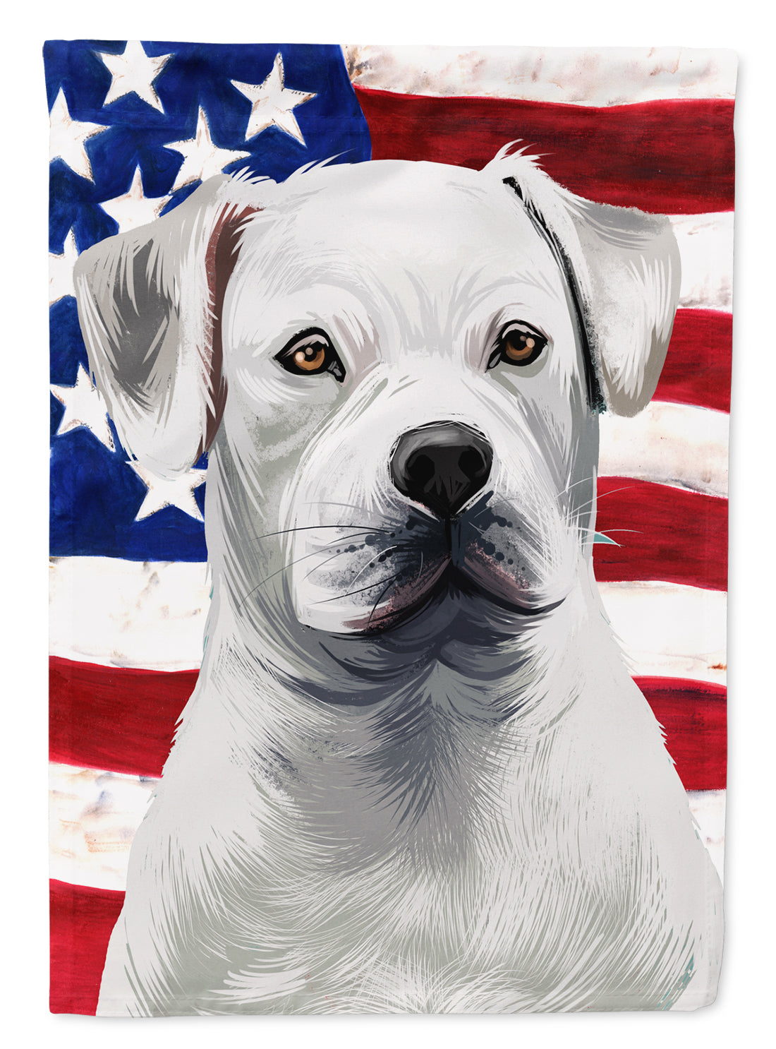 American Bulldog American Flag Flag Garden Size CK6395GF