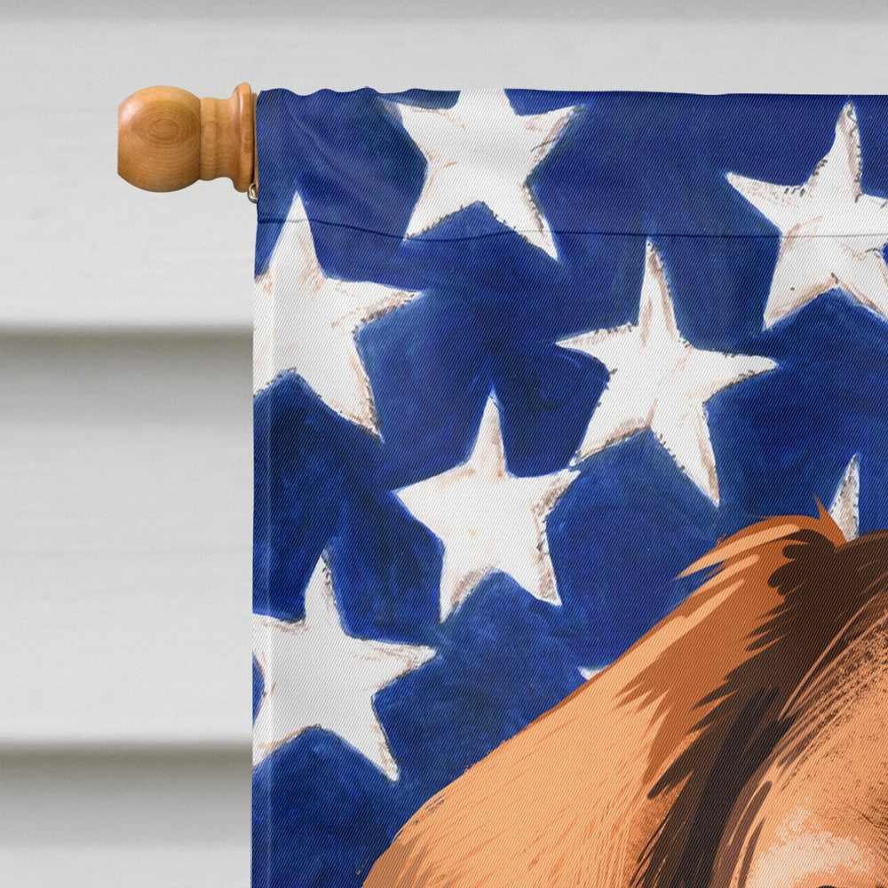 American Foxhound Dog American Flag Flag Canvas House Size CK6399CHF