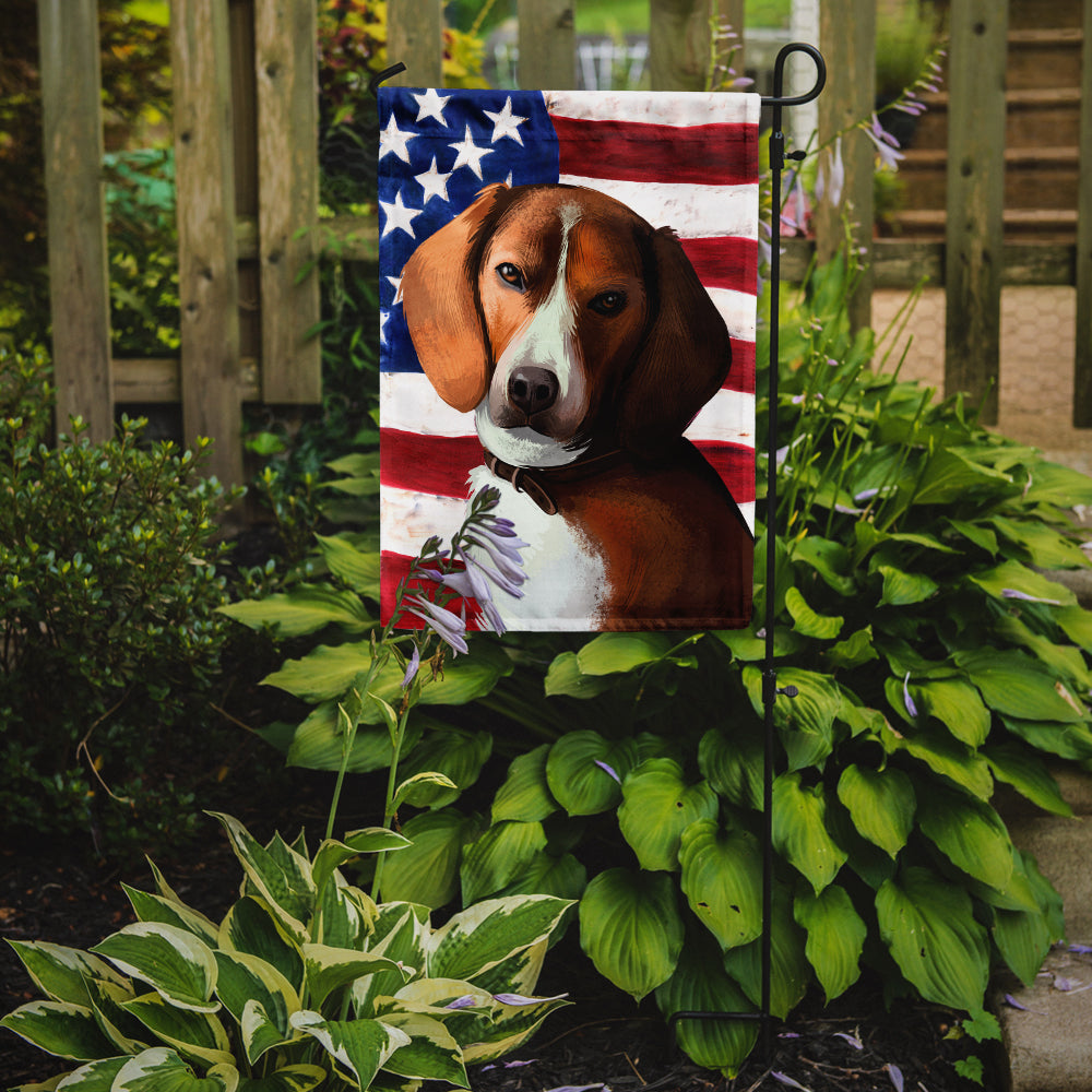 American Foxhound Dog American Flag Flag Garden Size CK6399GF  the-store.com.