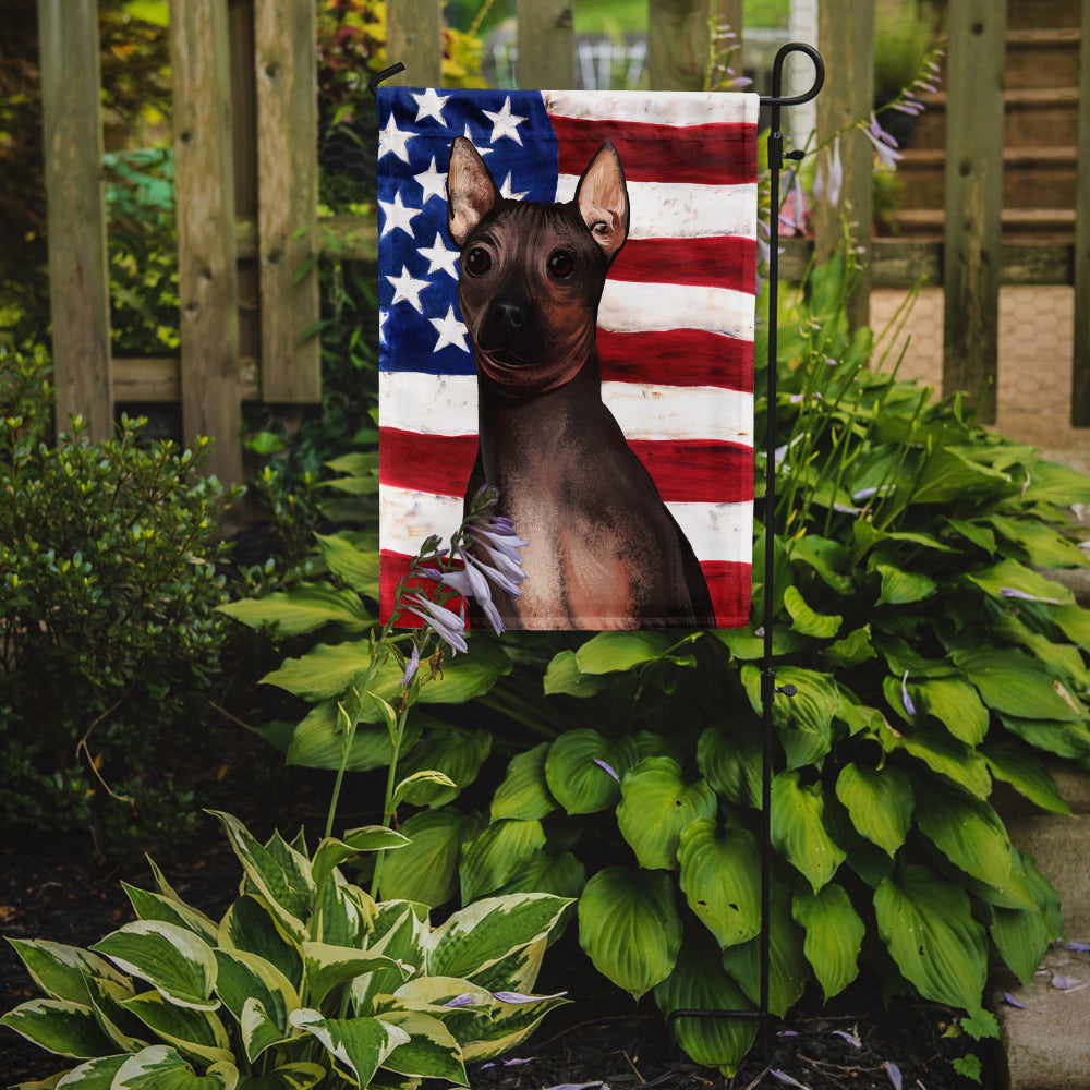 American Hairless Terrier American Flag Flag Garden Size CK6400GF