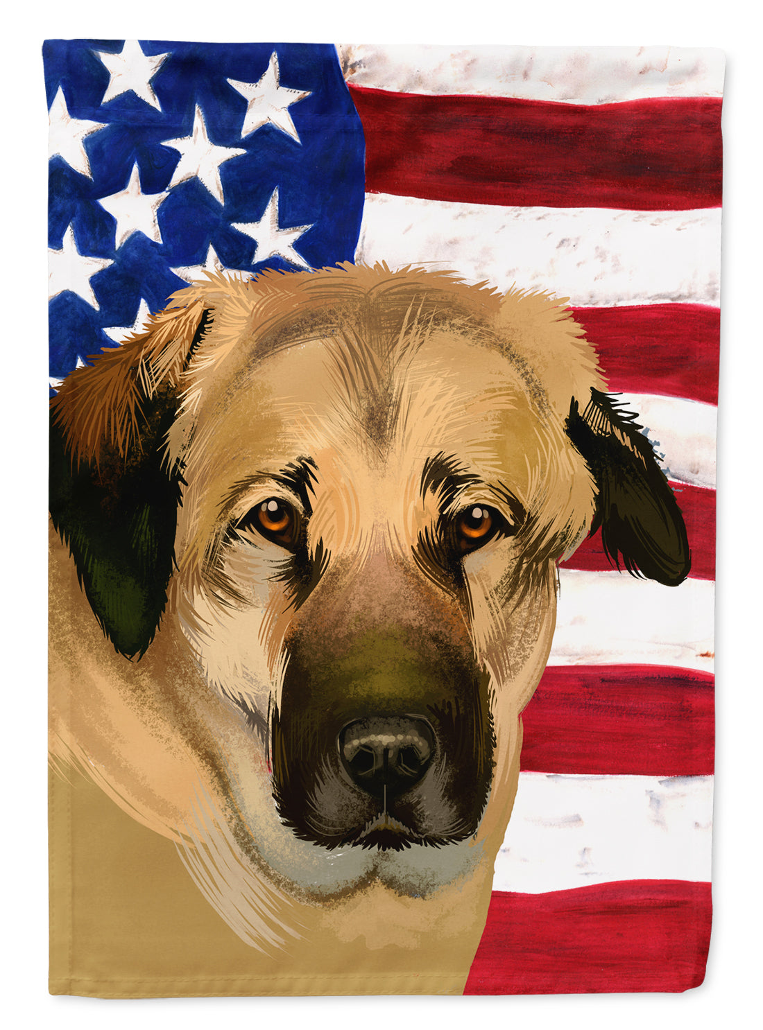 Anatolian Shepherd Dog American Flag Flag Canvas House Size CK6403CHF