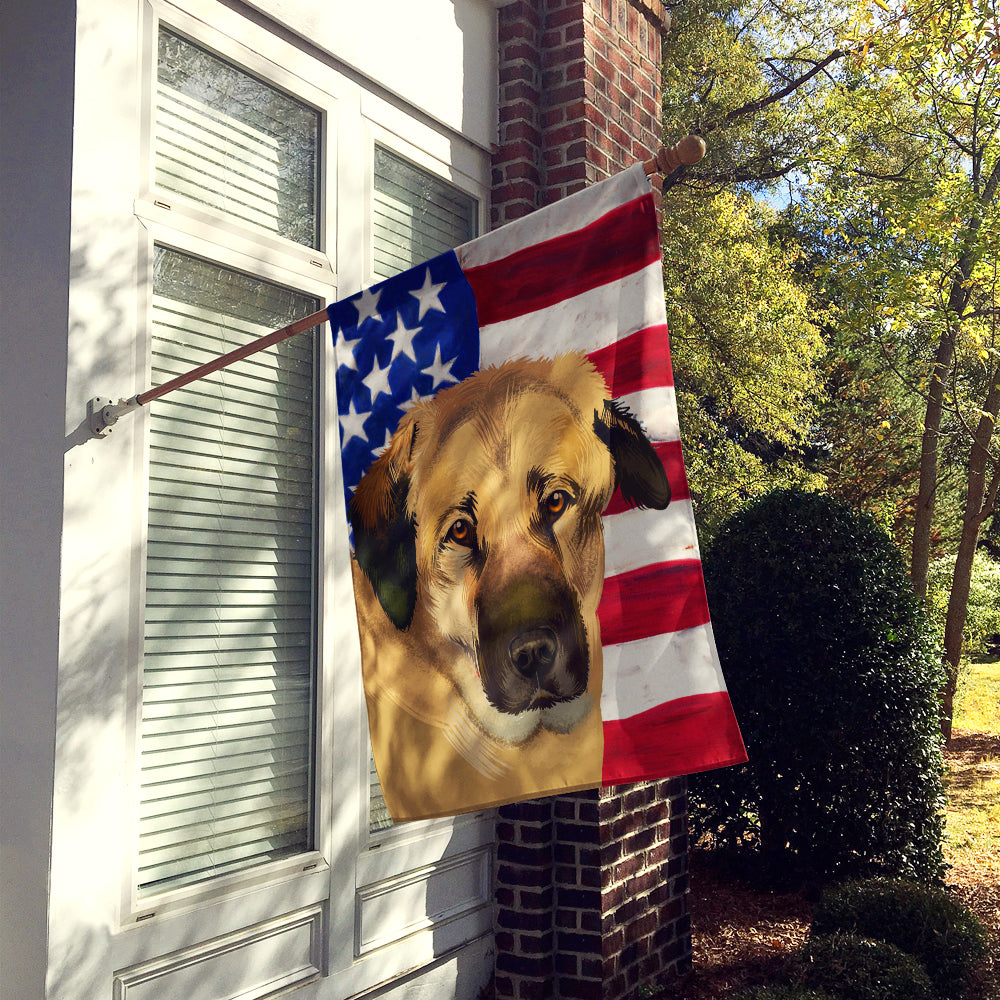 Anatolian Shepherd Dog American Flag Flag Canvas House Size CK6403CHF
