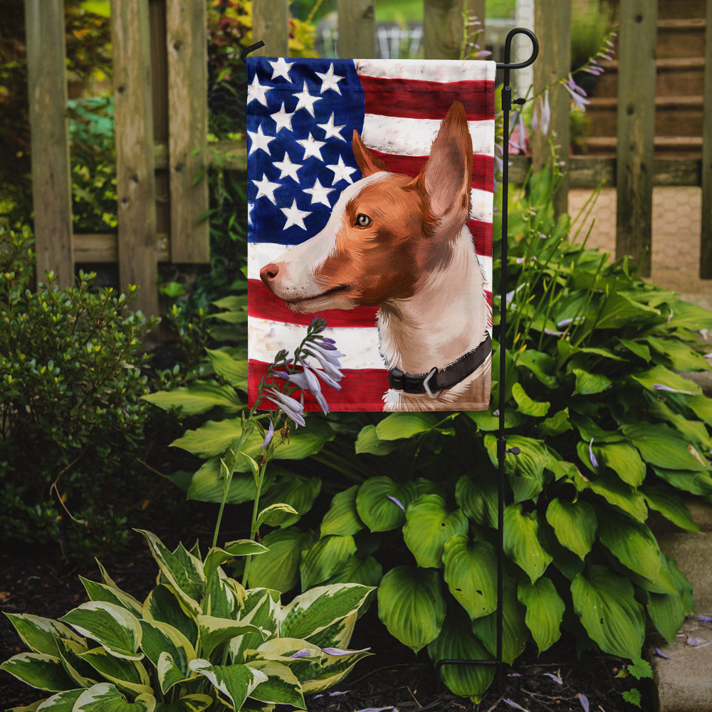 Andalusian Hound Dog American Flag Flag Garden Size CK6404GF  the-store.com.