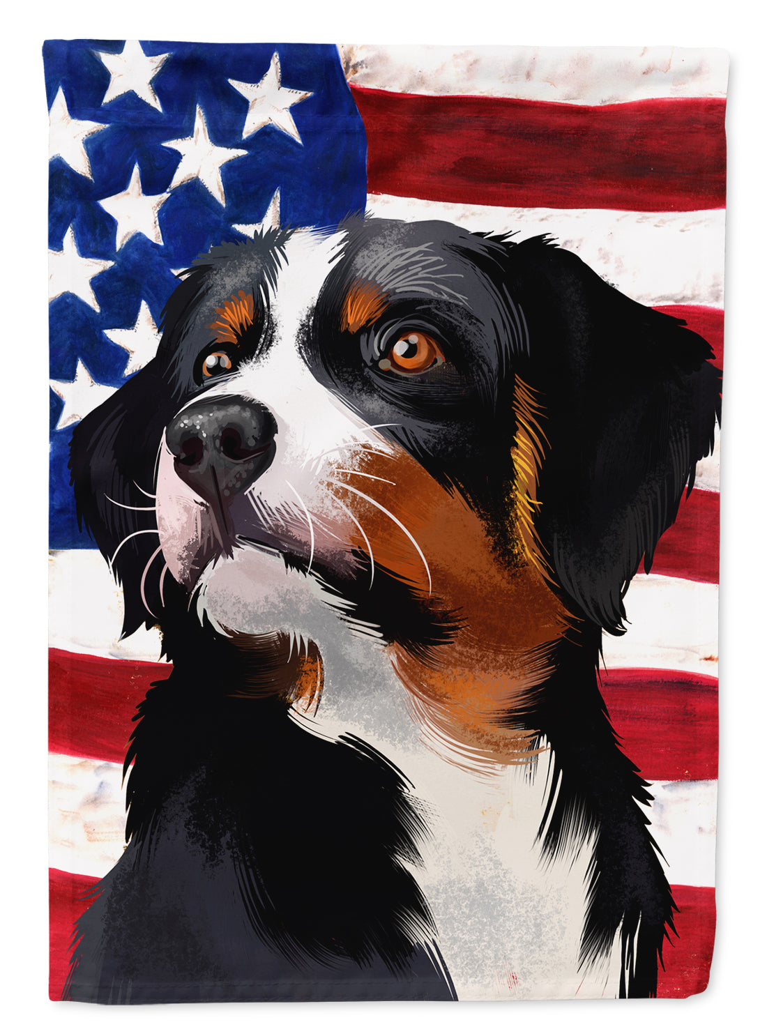 Appenzeller Sennenhund American Flag Flag Canvas House Size CK6405CHF