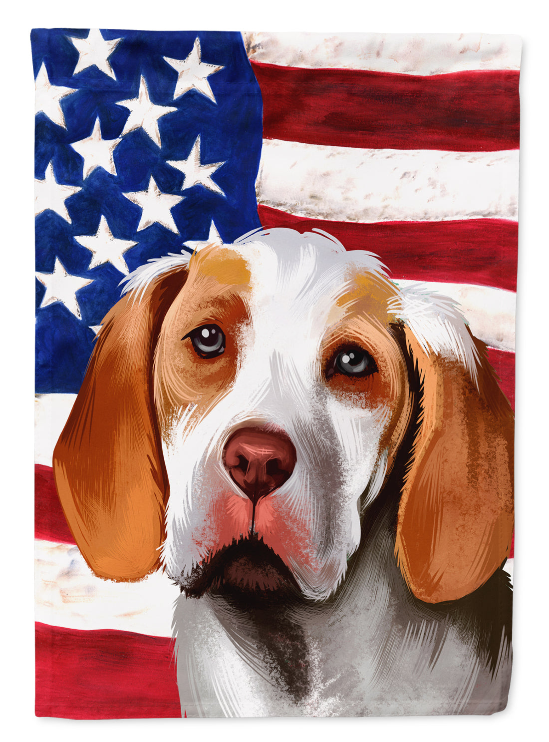Ariege Pointer Dog American Flag Flag Canvas House Size CK6406CHF  the-store.com.
