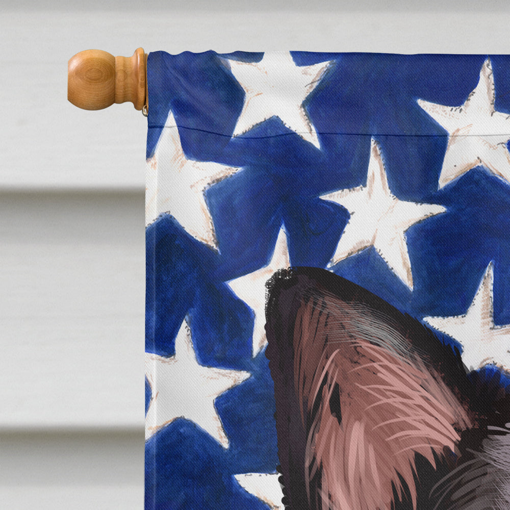 Australian Stumpy Tail Cattle Dog American Flag Flag Canvas House Size CK6413CHF