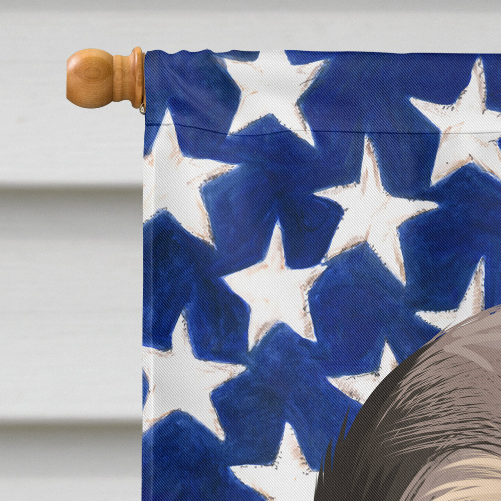 Grand Basset Griffon Vendeen American Flag Flag Canvas House Size CK6419CHF