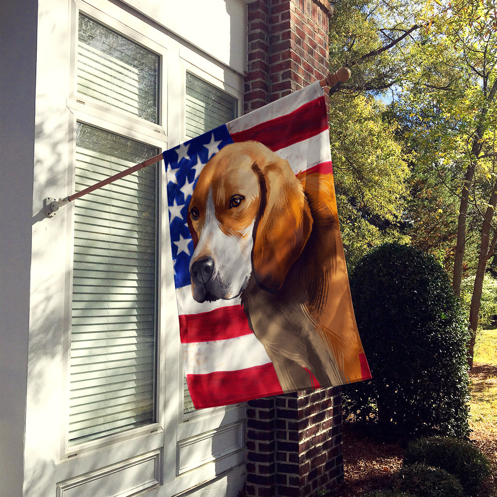 Beagle-Harrier American Flag Flag Canvas House Size CK6422CHF  the-store.com.