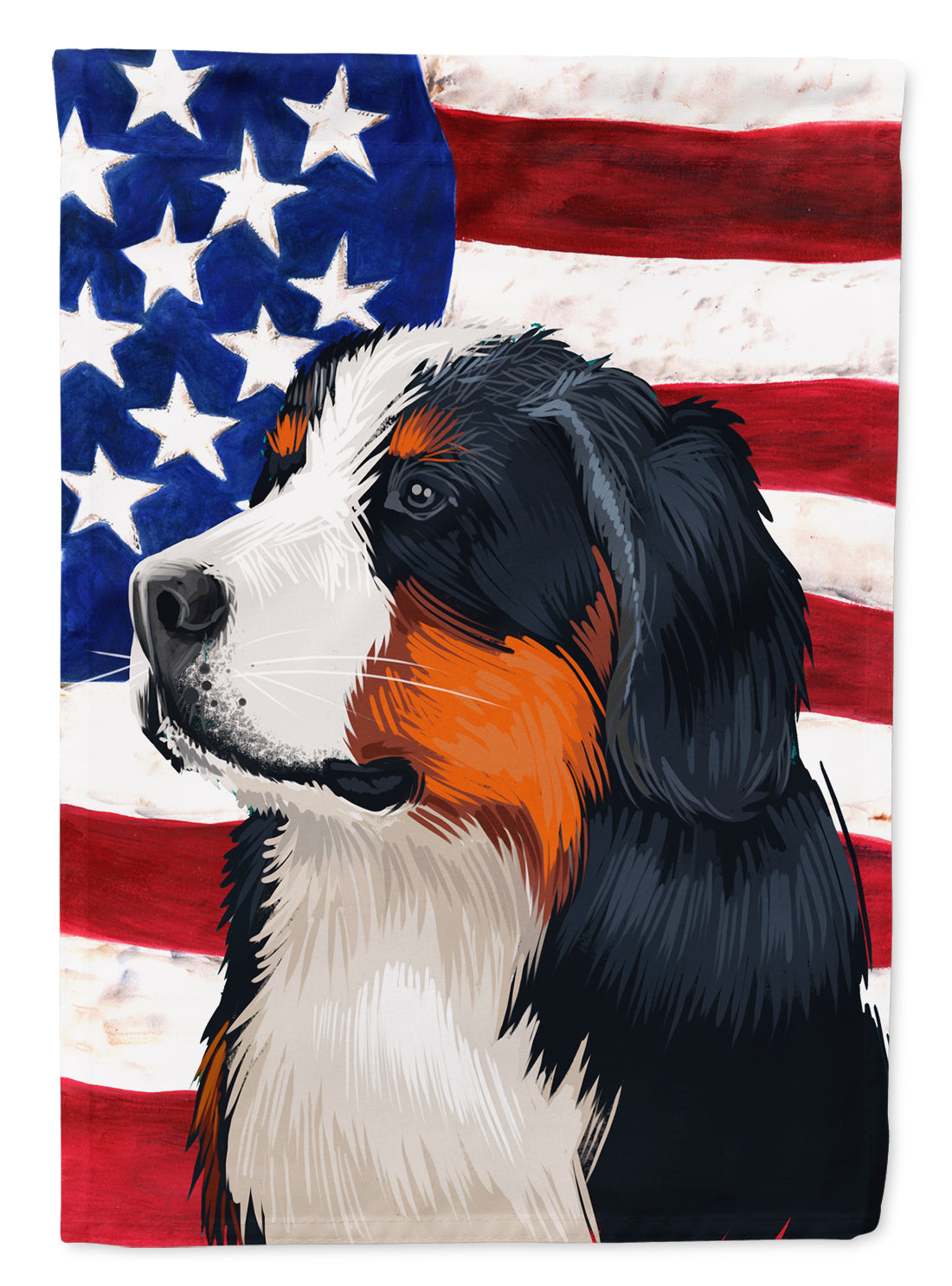 Bernese Mountain Dog American Flag Flag Canvas House Size CK6433CHF