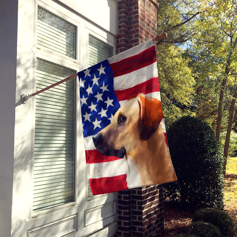 Black Mouth Cur Dog American Flag Flag Canvas House Size CK6436CHF