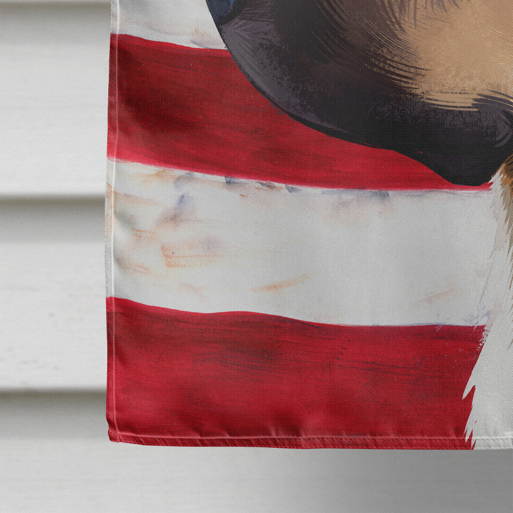 Black Mouth Cur Dog American Flag Flag Canvas House Size CK6436CHF  the-store.com.
