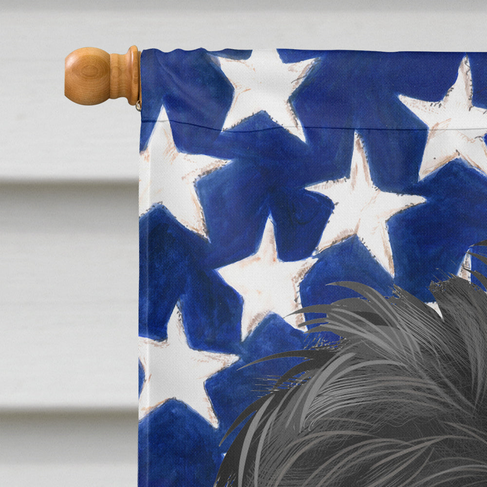 Black Russian Terrier American Flag Flag Canvas House Size CK6438CHF