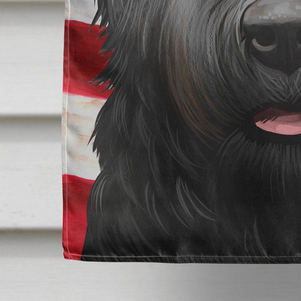 Black Russian Terrier American Flag Flag Canvas House Size CK6438CHF  the-store.com.