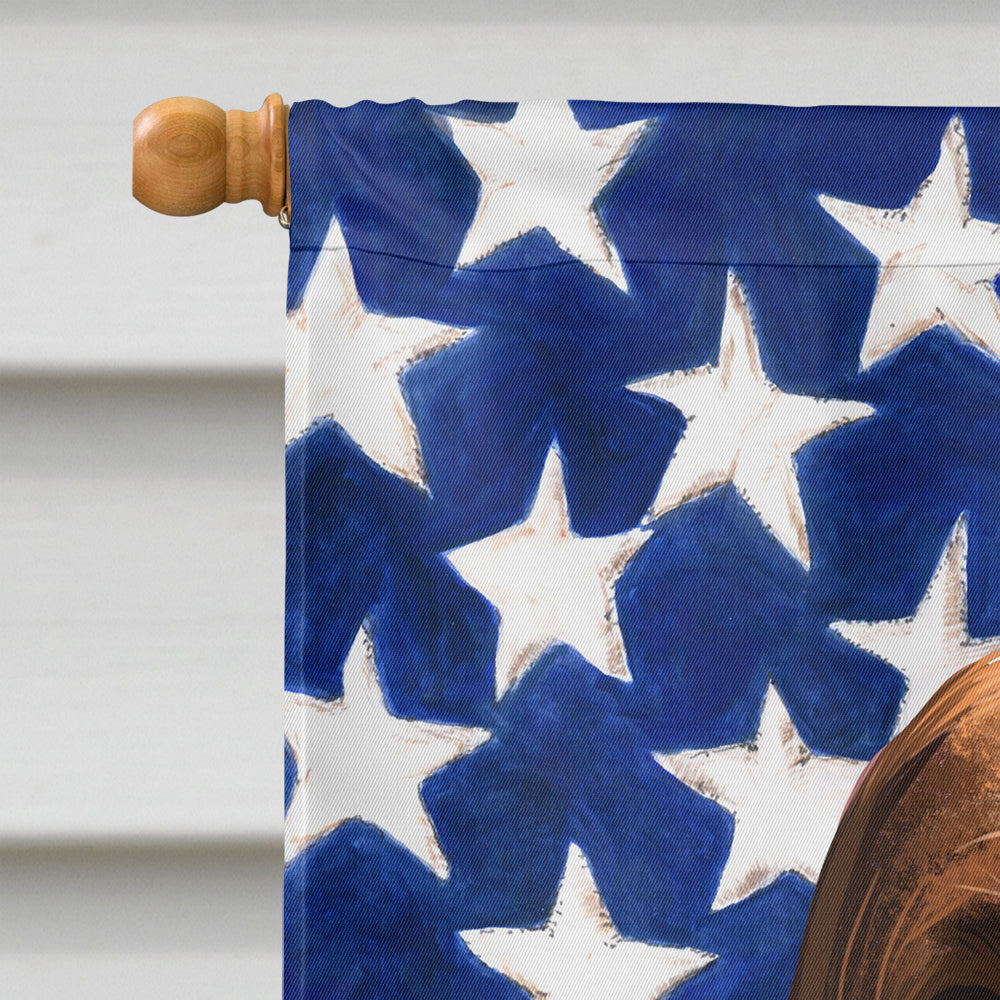 Bloodhound Dog American Flag Flag Canvas House Size CK6440CHF