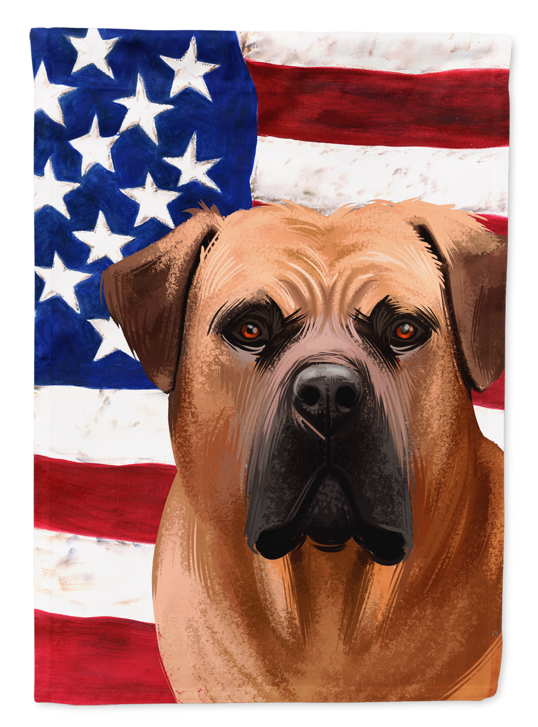 Boerboel Dog American Flag Flag Canvas House Size CK6444CHF  the-store.com.