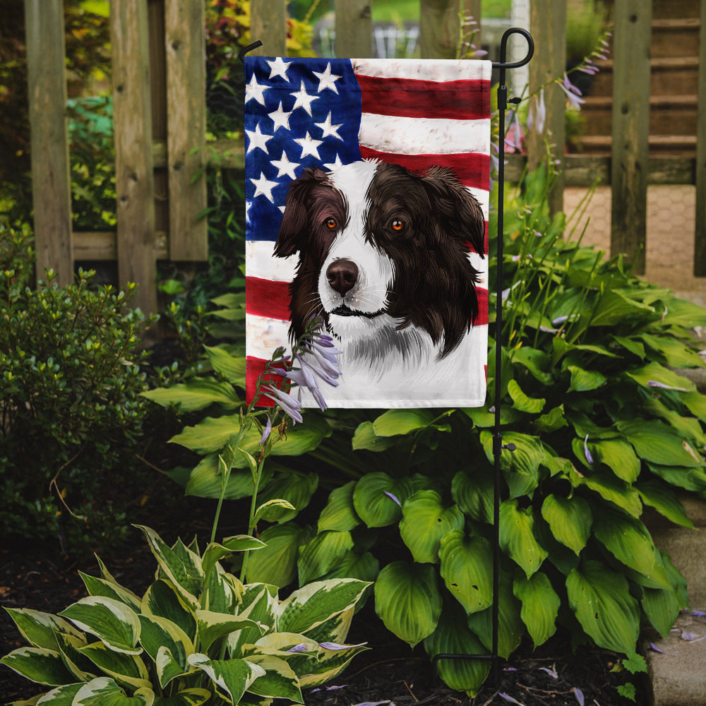 Border Collie Dog American Flag Flag Garden Size CK6447GF  the-store.com.